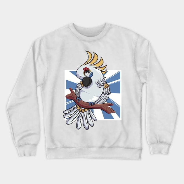 Cockatoo Crewneck Sweatshirt by Molukis_illustration